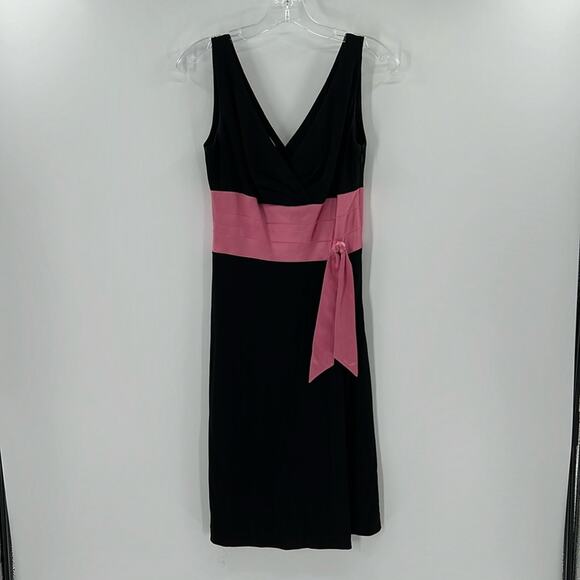 Kay Unger Women's Sheath Dress - Black/Pink - 4 - Picture 1 of 7